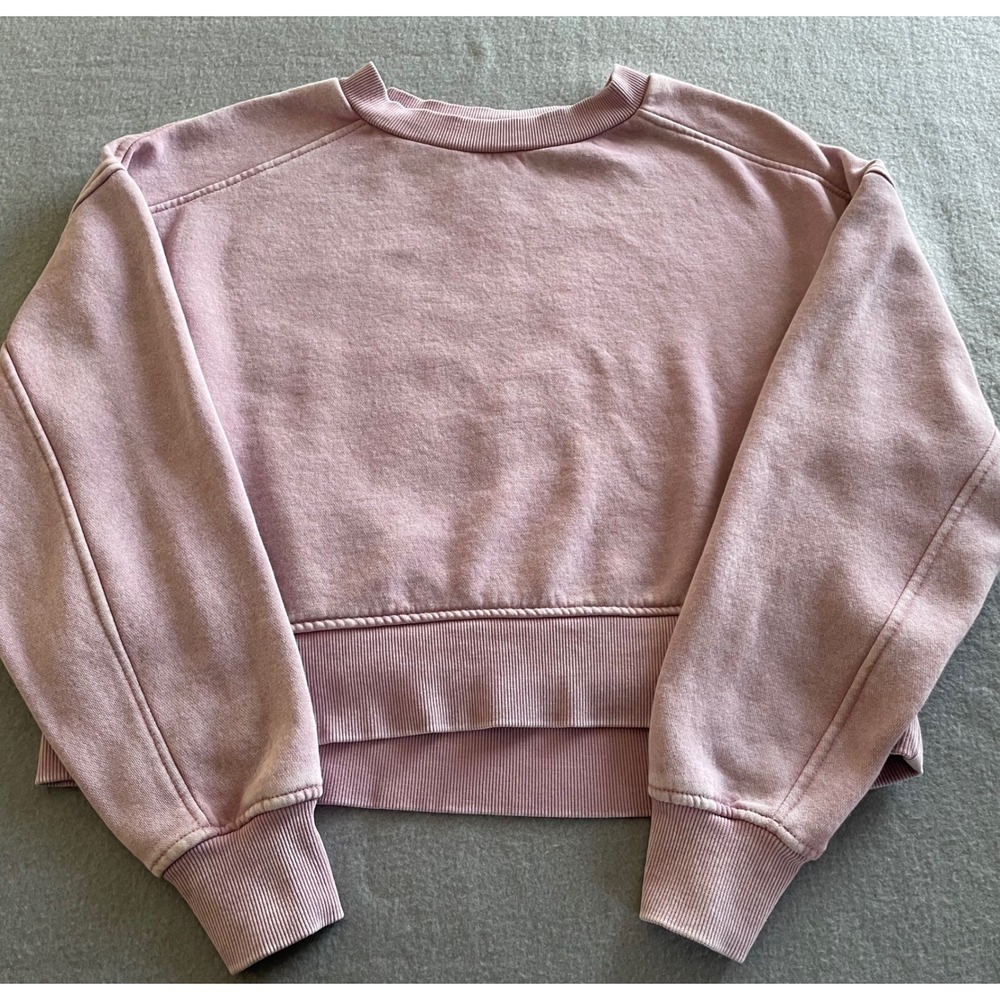 Balance Collection Womens Pink‎ Cropped Fleece Sweatshirt  Small